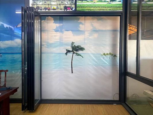 Sistema de puertas dobles de aluminio para uso doméstico en restaurantes