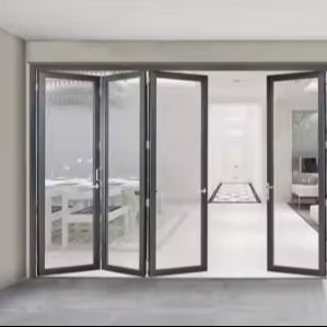 Sistema de puertas dobles de aluminio para uso doméstico en restaurantes