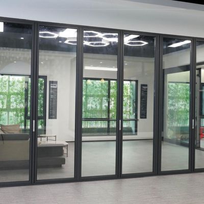 Puertas dobles de aluminio impermeables personalizadas con alta durabilidad y eficiencia energética