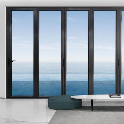 Puerta plegable de aluminio elegante y moderna con garantía de 10 años y tratamiento de superficie personalizado