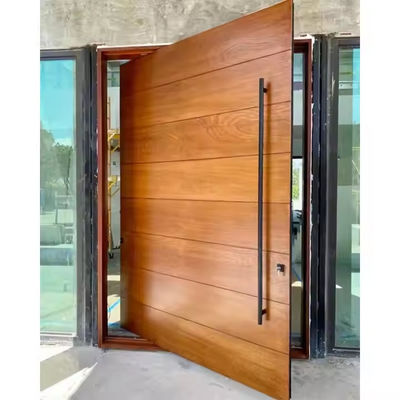 Puerta de hierro de perno de vidrio transparente comercial con diseño gráfico de acero y aluminio