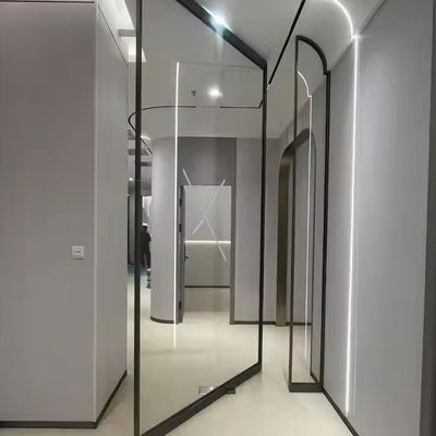 Puerta giratoria de cristal de marco de aluminio con banda de sellado de goma EPDM para la satisfacción del cliente