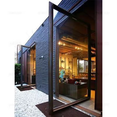 Puerta giratoria de cristal de marco de aluminio con banda de sellado de goma EPDM para la satisfacción del cliente