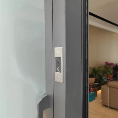 Puerta giratoria interna de aluminio de acero inoxidable con vidrio transparente y espesor de marco de 1,8 mm