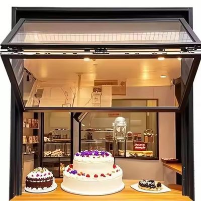 Ventanas plegables de aluminio con aislamiento acústico, doble acristalamiento y vidrio templado sólido