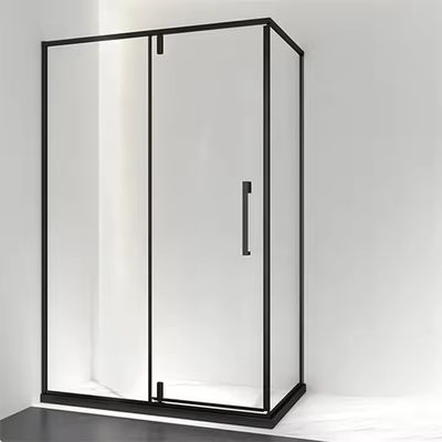 Baño ducha de vidrio templado puerta de ducha partición con estilo de marco delgado