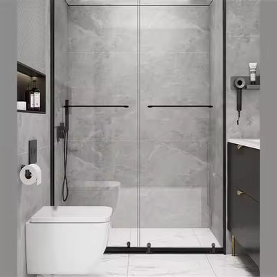 Diseño sin marco Instalación fácil Puerta corredera de ducha de doble vidrio de 8 mm