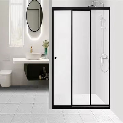 Diseño sin marco Instalación fácil Puerta corredera de ducha de doble vidrio de 8 mm