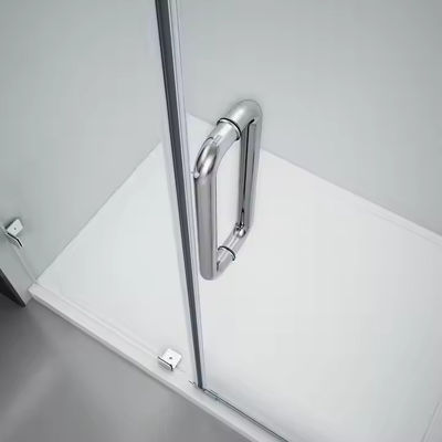 Puerta corredera de ducha impermeable e aislada en marco de acero inoxidable con vidrio
