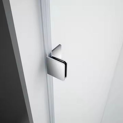 Puerta corredera de ducha impermeable e aislada en marco de acero inoxidable con vidrio