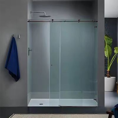 Partición de baño de aluminio interior personalizada con espesor de perfil de 1,4 mm y vidrio congelado