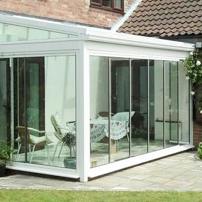 Puertas de vidrio templado transparentes de aluminio deslizante para balcones de separación