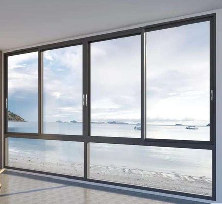Ventanas deslizantes horizontales de aluminio de doble acristalamiento de uso pesado estándar europeo