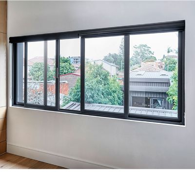 Ventanas deslizantes horizontales de aluminio de doble acristalamiento de uso pesado estándar europeo