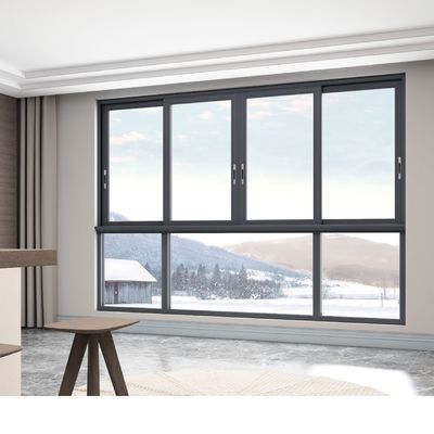 Ventanas corredizas de aluminio de doble vidrio, insonorizadas, impermeables al calor y comerciales