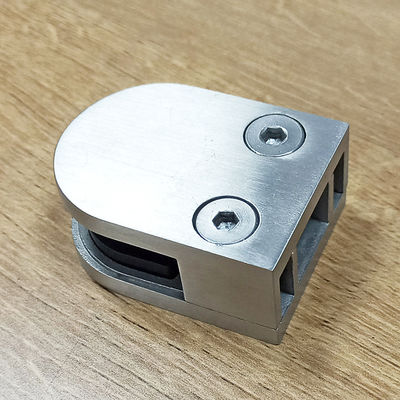 Barandilla de escalera con panel de vidrio templado sin marco, diseño ajustable, abrazadera de agarre en arco, accesorios 304 316