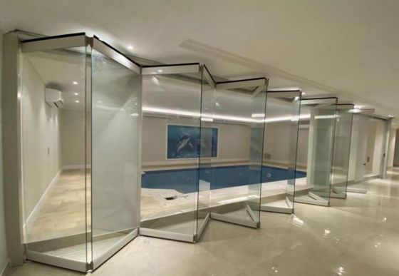 Resistencia a los tifones Vidrio templado puerta doble de alta seguridad personalizable