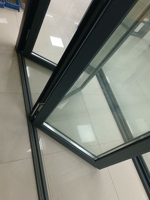 Puertas plegables de aluminio de diseño moderno de aluminio gris