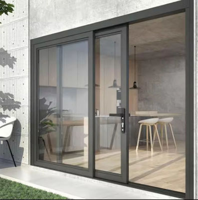 Reducción del ruido Puertas correderas de aluminio vidrio aislado Puertas correderas de aluminio de 3 metros
