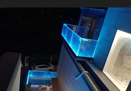 Fácil de instalar Barandillas de vidrio de aluminio con luz LED