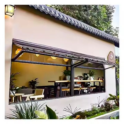 Ventana plegable de aluminio de estilo moderno con vidrio templado aislado y espesor de vidrio personalizado