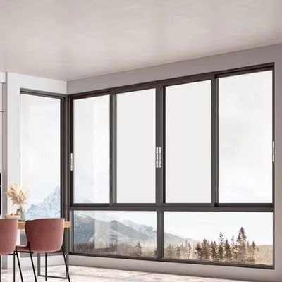 Ventanas corredizas de aluminio con rotura térmica y vidrio templado para tormentas con mosquitero