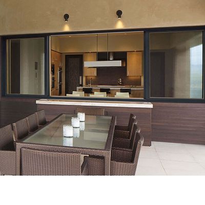 Ventanas deslizantes de aluminio comercial de doble vidrio en pera para insonorización e insolación